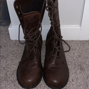 Madden Girl Combat Boots, Size 12